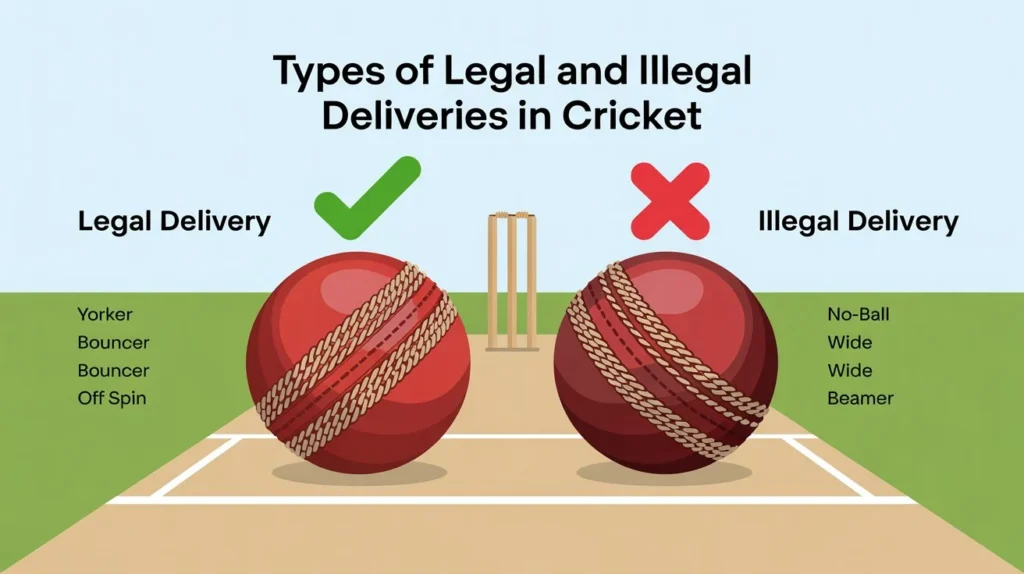 Types of Legal Delivery in Cricket
