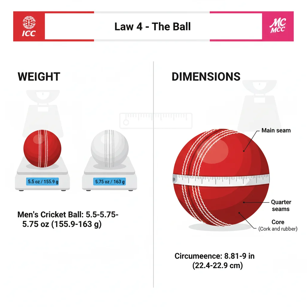 Cricket Ball size (Law 4)