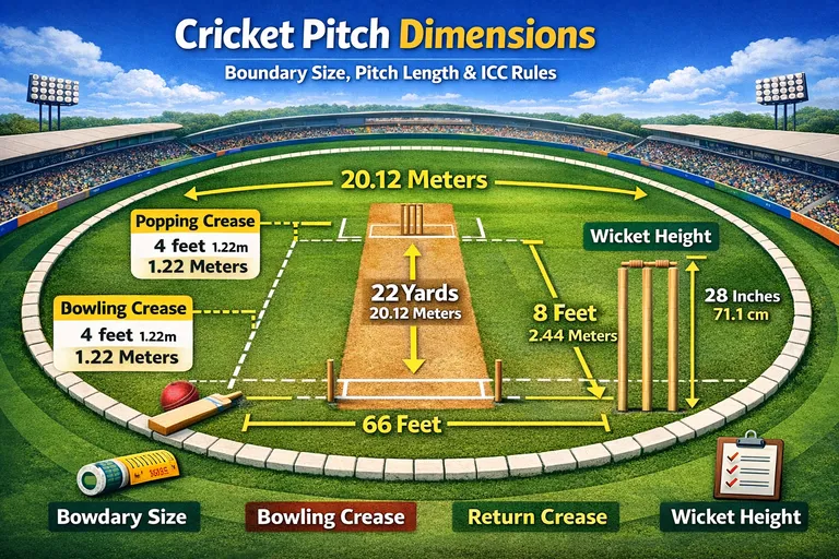 pitch length in meter