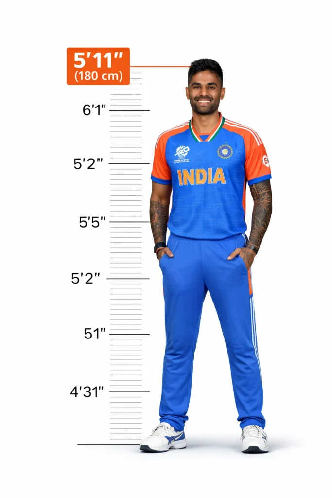 Suryakumar Yadav height