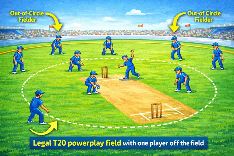 T20 with 10 fielders in powerplay