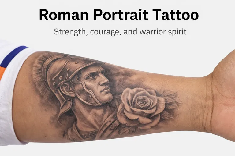Roman Sculpture Portrait / Roman Culture Sleeve Tattoo