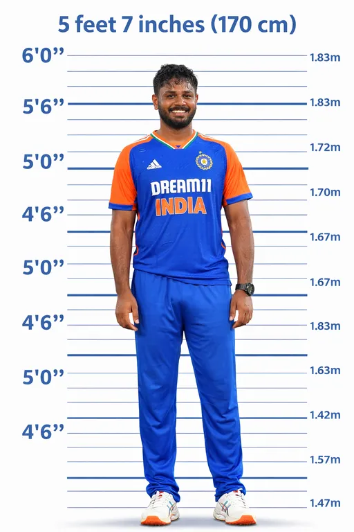 Sanju Samson height
