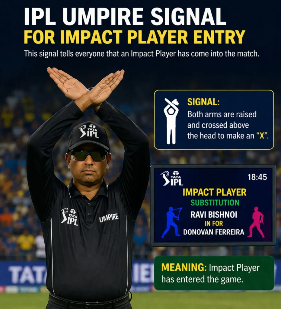 Umpire Signal for IPL Impact Player