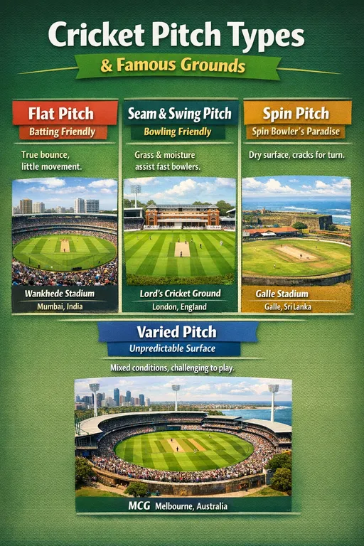 Cricket Pitch Types & Famous Grounds