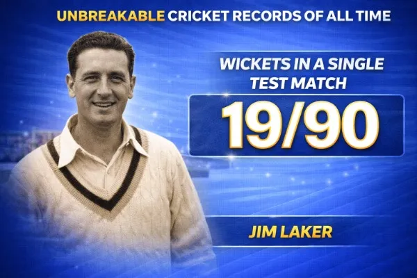 Jim Laker's 19 Wickets in a Single Test Match — 19/90