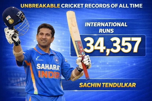 Sachin Tendulkar's 34,357 International Runs