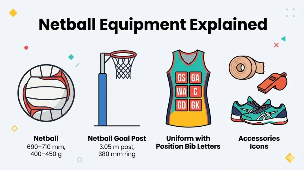 netball equipment list with pictures