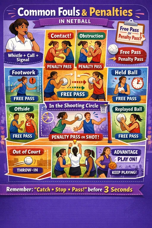 Common Fouls and Penalties in Netball