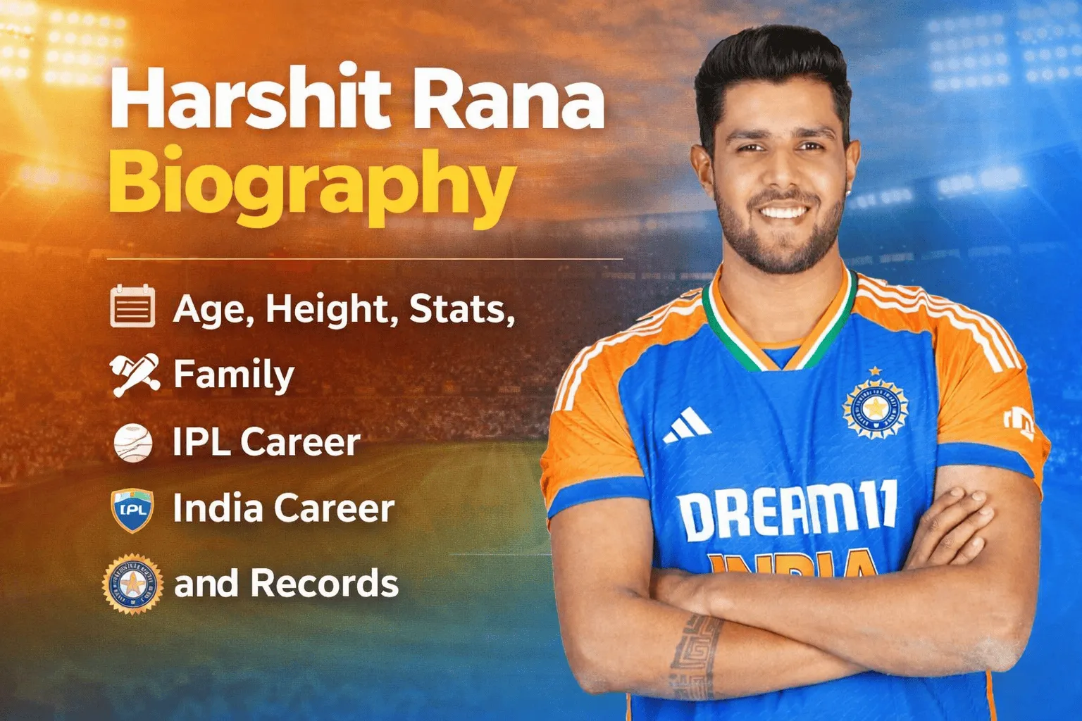 Harshit Rana Biography: Age, Height, Stats, Family, IPL Career, India ...